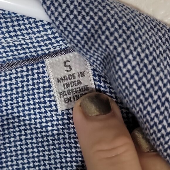 Toad & Co Mixologist Tunic Dress Size S Pockets Organic Cotton Long Sleeve Blue - Picture 5 of 11